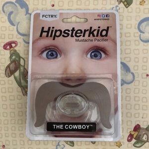 Hipsterkid mustache pacifier “The Cowboy”.